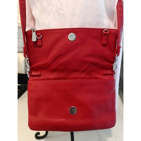 Red Messenger Crossbody Vegan Leather Grace Adele - Picture 5 of 11
